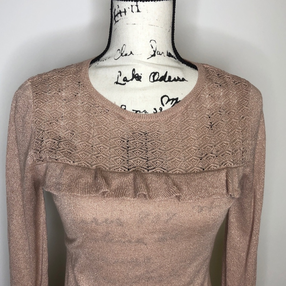WHBM Pink Ruffle Sweater - XS - Picture 6 of 15